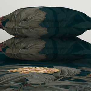 Floral Dark Teal 100% Cotton King Size Bedsheet Elegance - By Elegance