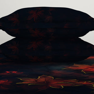 Floral Dark Grey 100% Cotton King Size Bedsheet Elegance - By Elegance