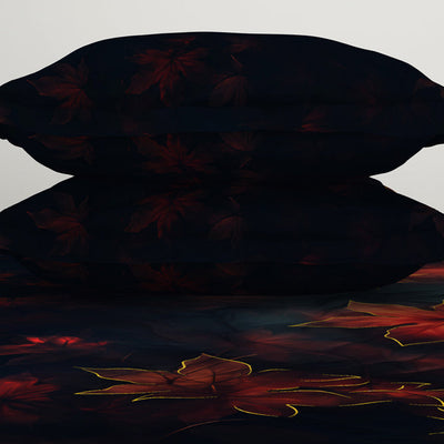 Floral Dark Grey 100% Cotton King Size Bedsheet Elegance - By Elegance