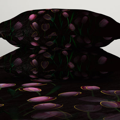 Floral Dark Grey 100% Cotton King Size Bedsheet Elegance - By Elegance