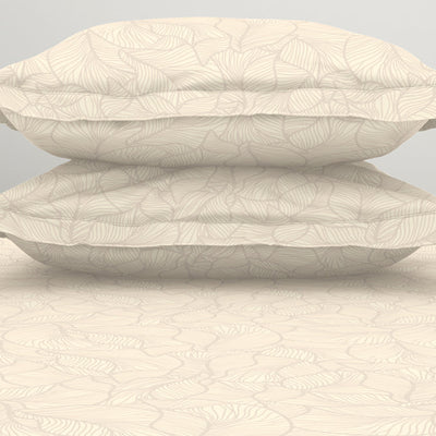 Floral 100% Cotton King Size Bedsheet - Elegance Faux Jacquard by Spaces