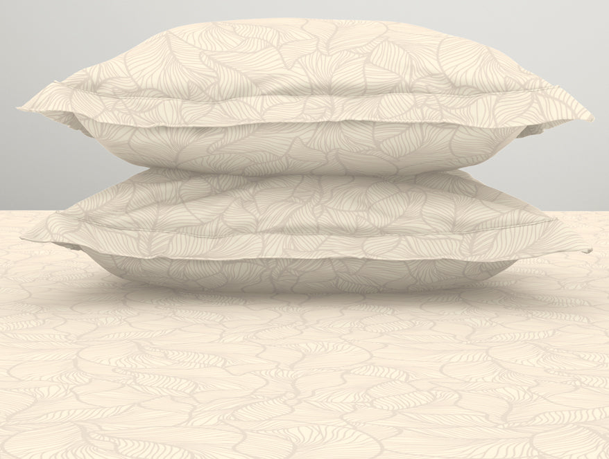Floral 100% Cotton King Size Bedsheet - Elegance Faux Jacquard by Spaces