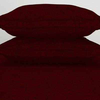 Floral 100% Cotton King Size Bedsheet - Elegance Faux Jacquard by Spaces