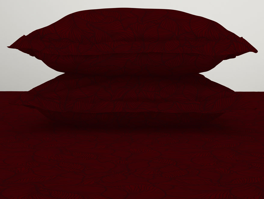 Floral 100% Cotton King Size Bedsheet - Elegance Faux Jacquard by Spaces