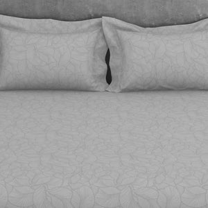 Floral 100% Cotton King Size Bedsheet - Elegance Faux Jacquard by Spaces