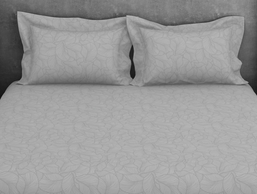 Floral 100% Cotton King Size Bedsheet - Elegance Faux Jacquard by Spaces