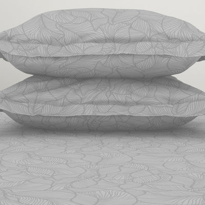Floral 100% Cotton King Size Bedsheet - Elegance Faux Jacquard by Spaces
