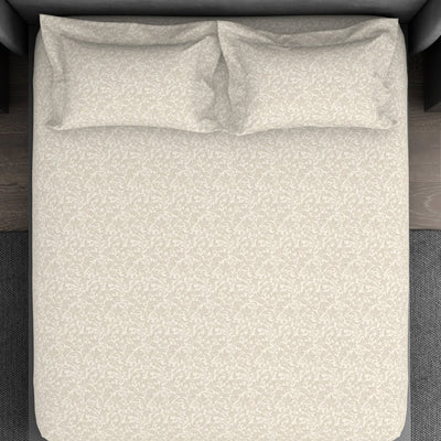Ornate 100% Cotton King Size Bedsheet - Elegance Faux Jacquard by Spaces