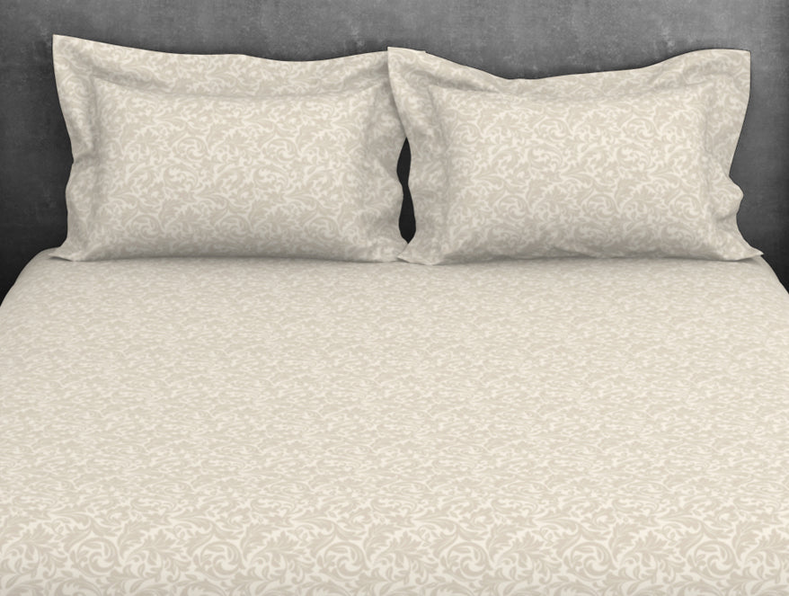 Ornate 100% Cotton King Size Bedsheet - Elegance Faux Jacquard by Spaces