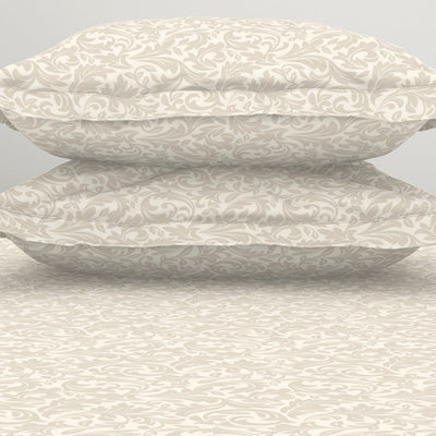 Ornate 100% Cotton King Size Bedsheet - Elegance Faux Jacquard by Spaces