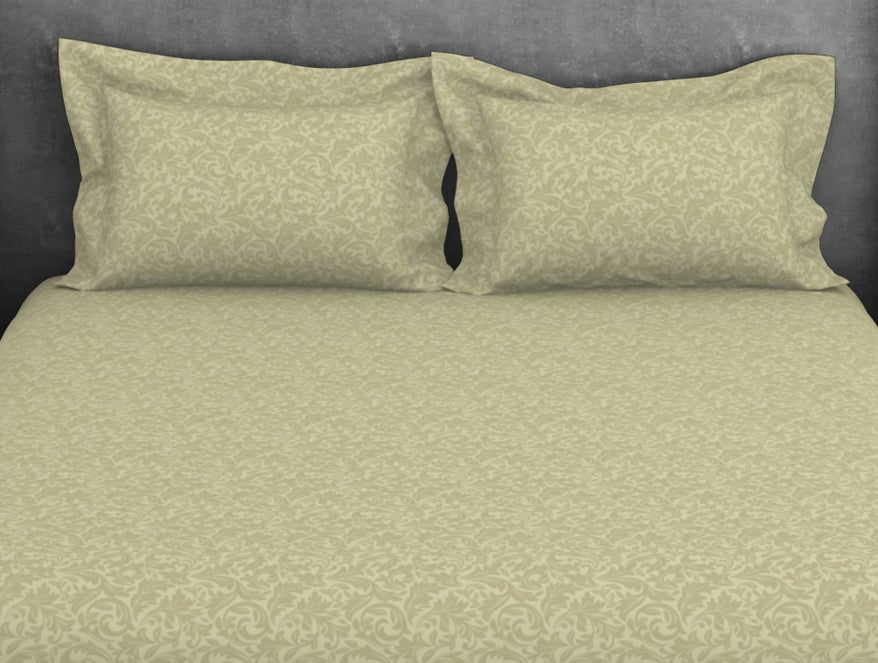 Ornate 100% Cotton King Size Bedsheet - Elegance Faux Jacquard by Spaces
