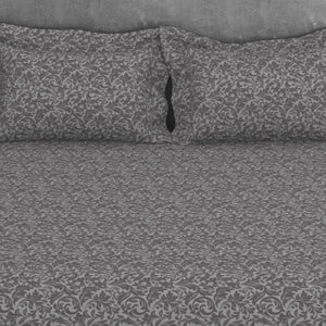 Ornate 100% Cotton King Size Bedsheet - Elegance Faux Jacquard by Spaces