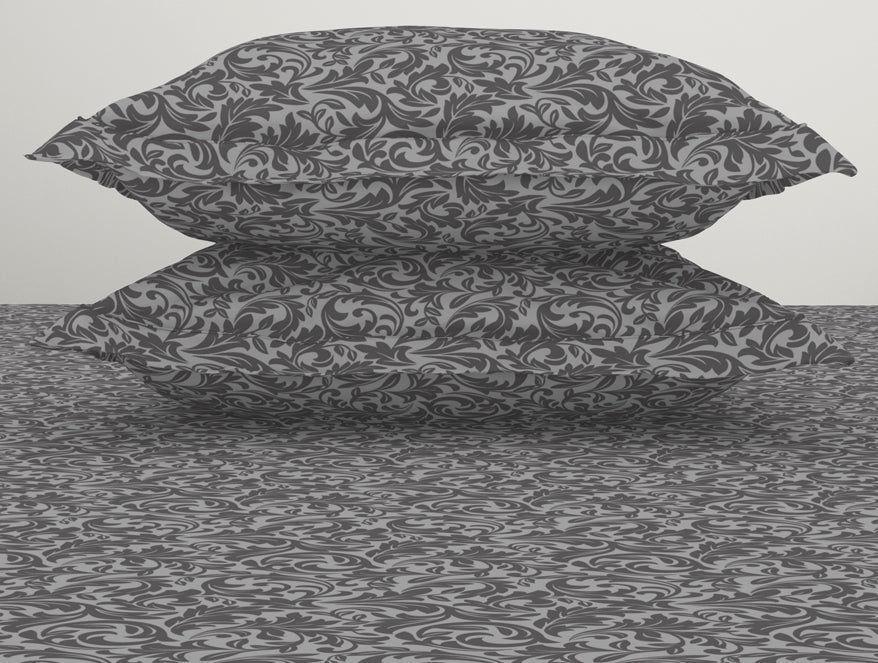 Ornate 100% Cotton King Size Bedsheet - Elegance Faux Jacquard by Spaces