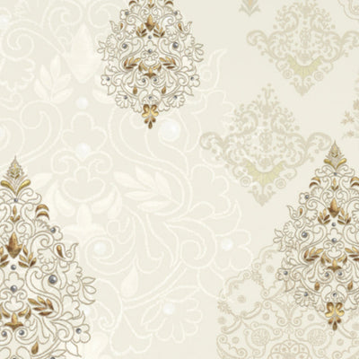 Ornate Cream 100% Cotton King Size Bedsheet Rangana Digital - By Occasions