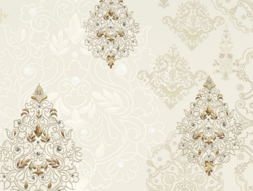 Ornate Cream 100% Cotton King Size Bedsheet Rangana Digital - By Occasions