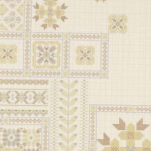 Geometric Beige 100% Cotton King Size Bedsheet Rangana Digital - By Spaces