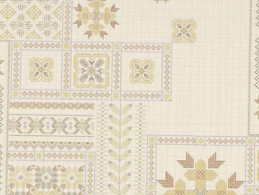 Geometric Beige 100% Cotton King Size Bedsheet Rangana Digital - By Spaces