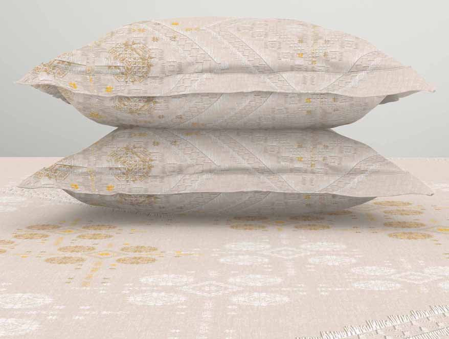 Geometric Taupe 100% Cotton King Size Bedsheet Rangana Digital - By Occasions