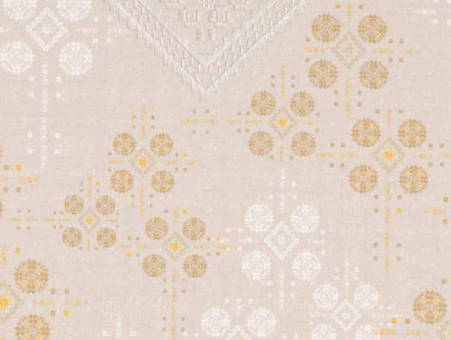 Geometric Taupe 100% Cotton King Size Bedsheet Rangana Digital - By Occasions