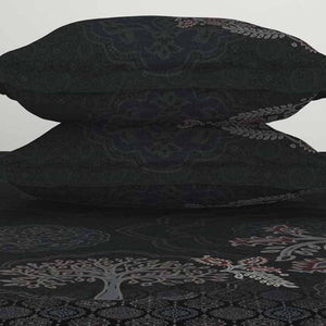 Ornate Dark Grey 100% Cotton King Size Bedsheet Rangana Digital - By Occasions