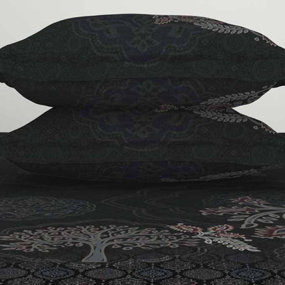 Ornate Dark Grey 100% Cotton King Size Bedsheet Rangana Digital - By Occasions