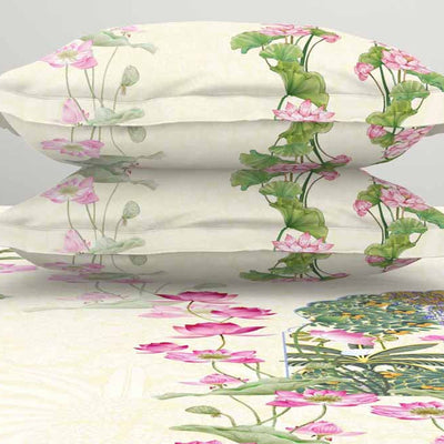 Floral Light Yellow 100% Cotton King Size Bedsheet Rangana Digital - By Occasions