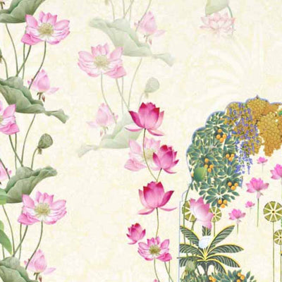 Floral Light Yellow 100% Cotton King Size Bedsheet Rangana Digital - By Occasions
