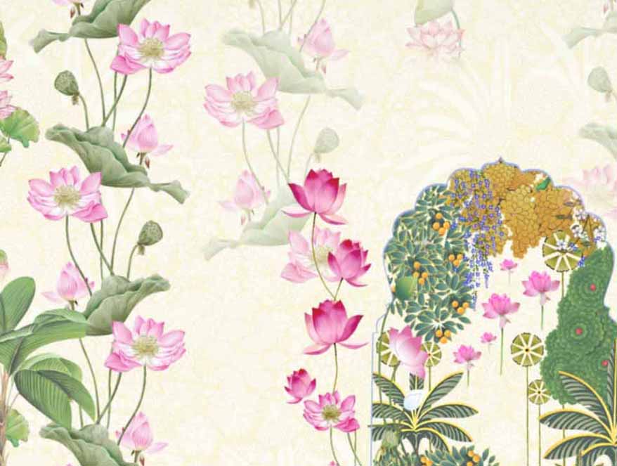Floral Light Yellow 100% Cotton King Size Bedsheet Rangana Digital - By Occasions