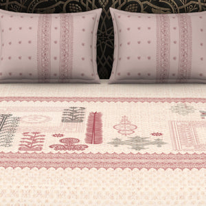 Ornate Dark Red 100% Cotton King Size Bedsheet Rangana Digital - By Occasions