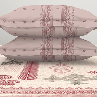 Ornate Dark Red 100% Cotton King Size Bedsheet Rangana Digital - By Occasions