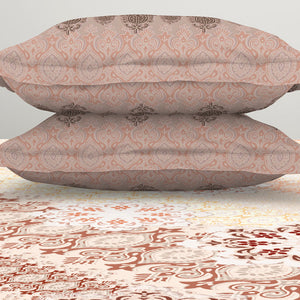 Ornate Brown 100% Cotton King Size Bedsheet Rangana Digital - By Spaces