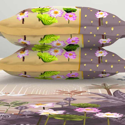 Ornate Light Violet 100% Cotton King Size Bedsheet Rangana Digital - By Spaces
