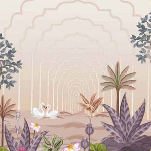 Ornate Light Violet 100% Cotton King Size Bedsheet Rangana Digital - By Spaces
