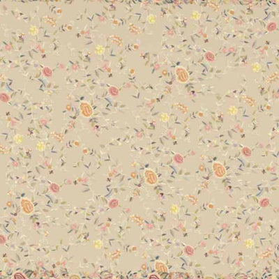 Floral Beige 100% Cotton King Size Bedsheet Rangana Digital - By Spaces