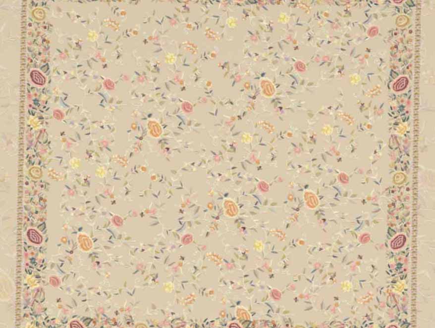 Floral Beige 100% Cotton King Size Bedsheet Rangana Digital - By Spaces