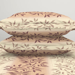 Ornate Brown Polycotton King Size Bedsheet Harmony - By Welspun