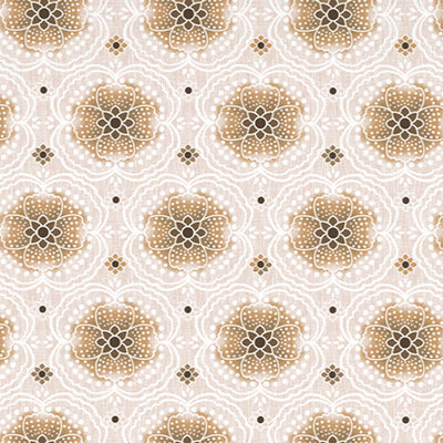 Ornate Brown Polycotton King Size Bedsheet Harmony - By Welspun