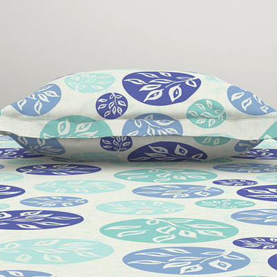 Ornate Blue Polycotton Bedsheets Single Harmony - By Welspun