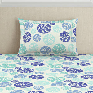 Ornate Blue Polycotton Bedsheets Single Harmony - By Welspun