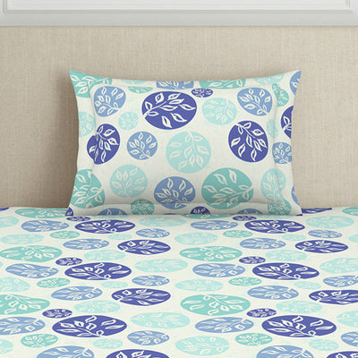 Ornate Blue Polycotton Bedsheets Single Harmony - By Welspun