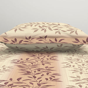 Ornate Brown Polycotton Bedsheets Single Harmony - By Welspun
