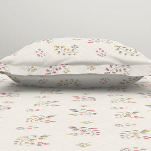 Floral Grey Polycotton Bedsheets Single Harmony - By Welspun