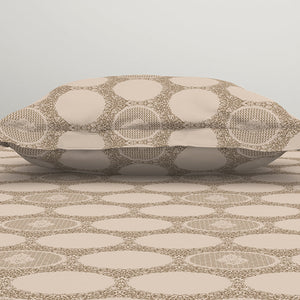 Ornate Beige Polycotton Bedsheets Single Harmony - By Welspun