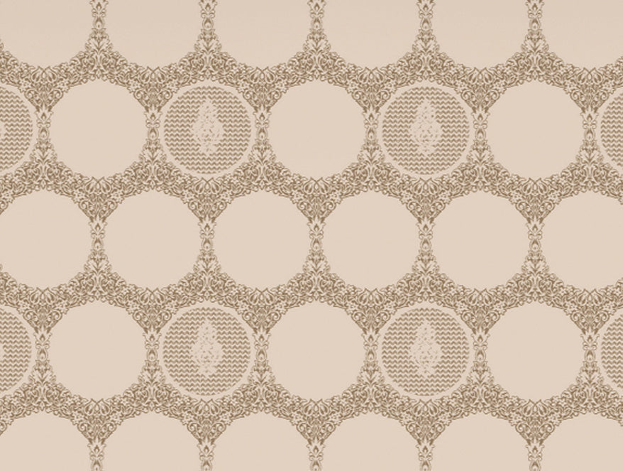 Ornate Beige Polycotton Bedsheets Double Harmony - By Welspun