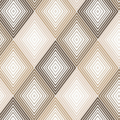 Geometric Beige Polycotton Bedsheets Double Harmony - By Welspun