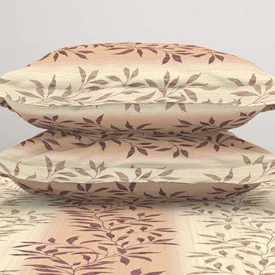 Ornate Brown Polycotton Fitted Queen Harmony - By Welspun
