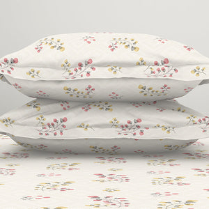 Floral Grey Polycotton Fitted Queen Harmony - By Welspun