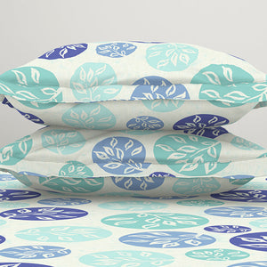 Ornate Blue Polycotton Fitted King Harmony - By Welspun
