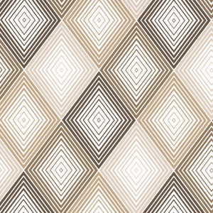Geometric Beige Polycotton Fitted King Harmony - By Welspun