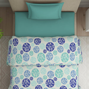 Ornate Blue Polycotton Quilt Single Harmony - By Welspun